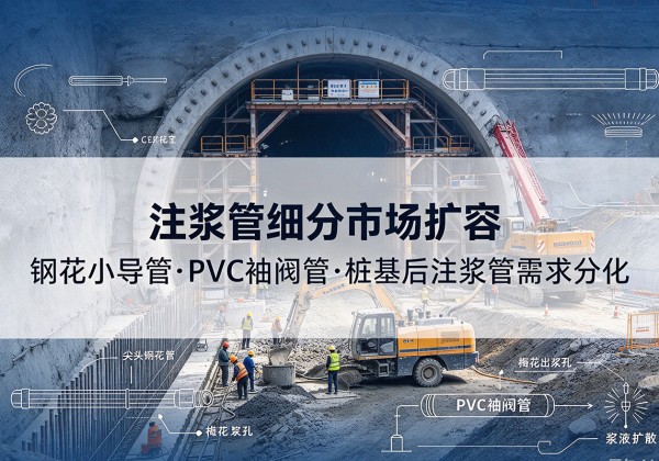 荣成注浆管细分市场扩容，隧道钢花小导管、PVC 袖阀管、桩基后注浆管需求分化